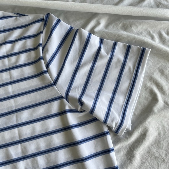 RLX Ralph Lauren Men's XL Blue Stripe Classic Fit Performance Polo Stretch Golf - Picture 9 of 12